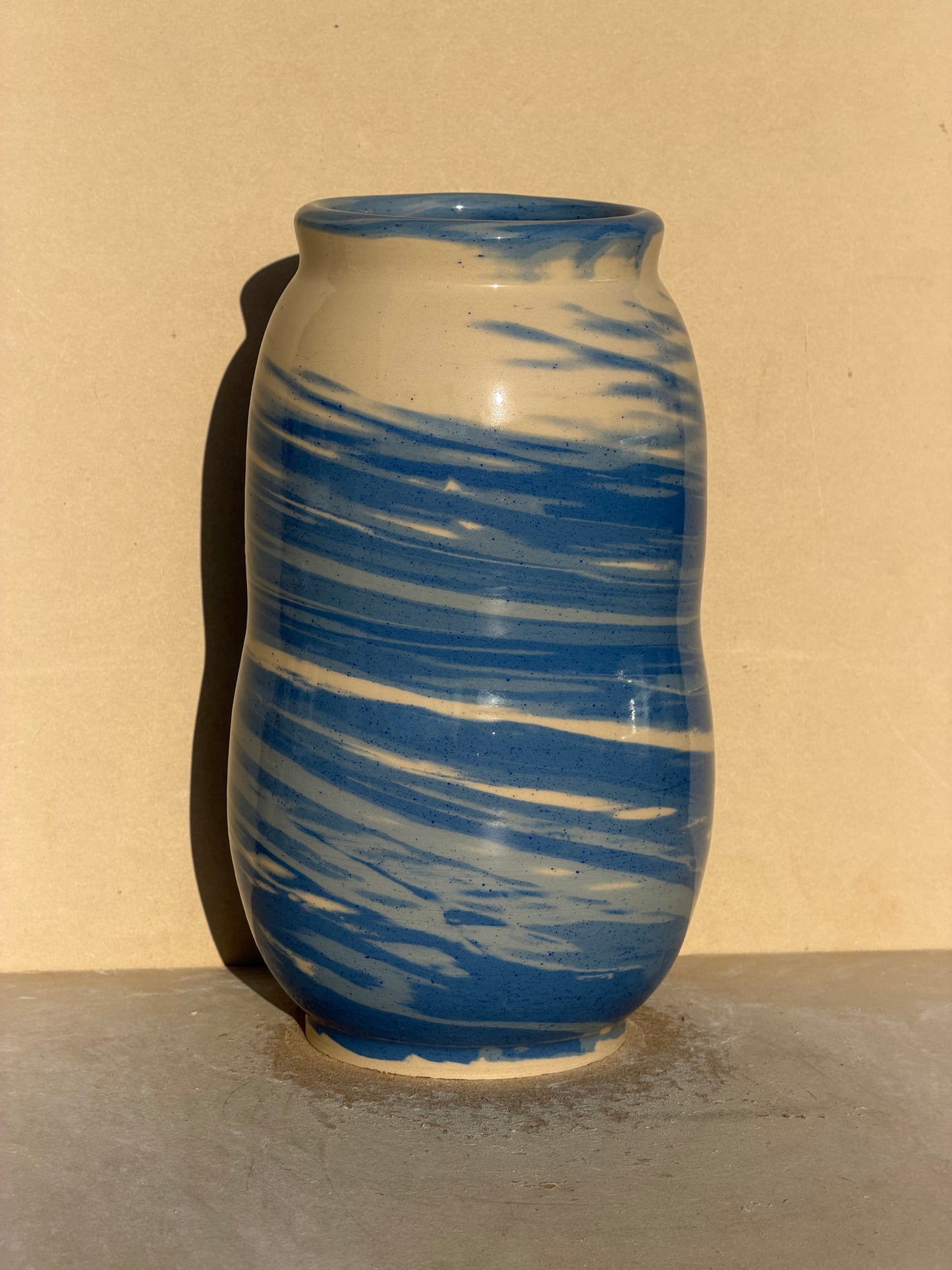 Slab Gradient Blue Vase No. 1