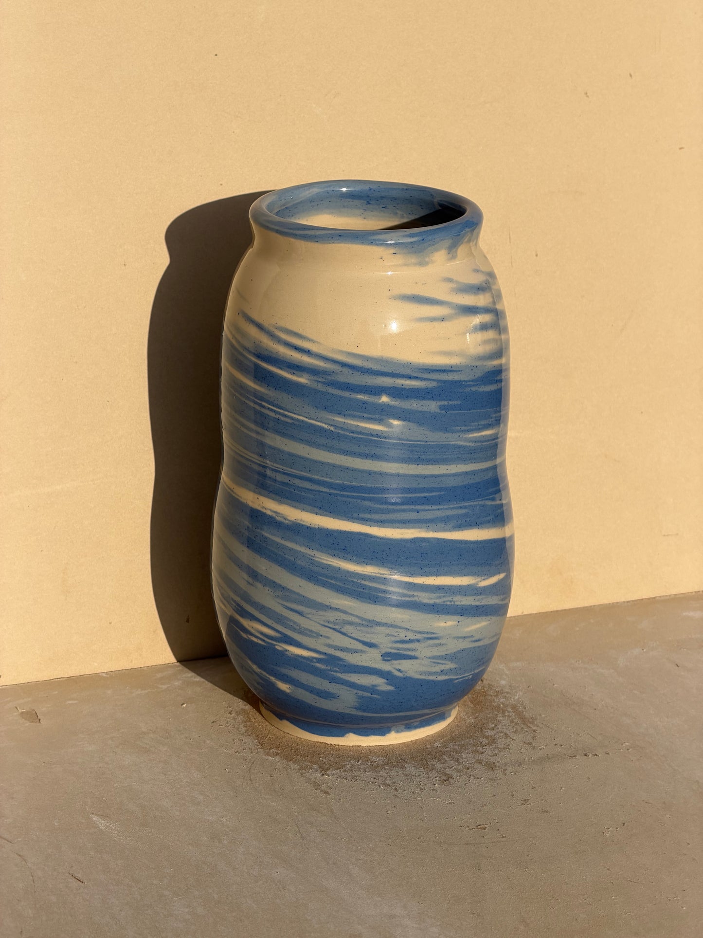 Slab Gradient Blue Vase No. 1