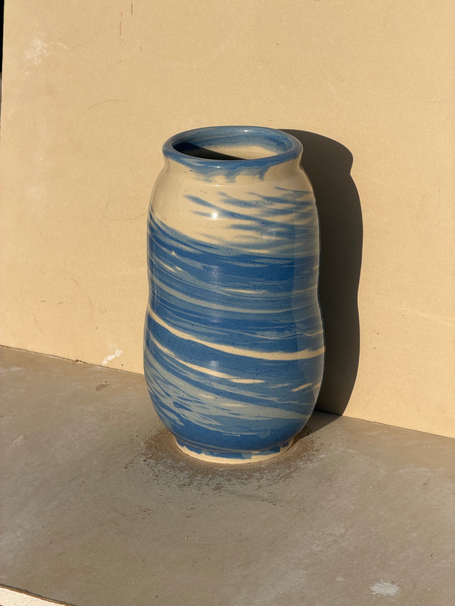 Slab Gradient Blue Vase No. 1