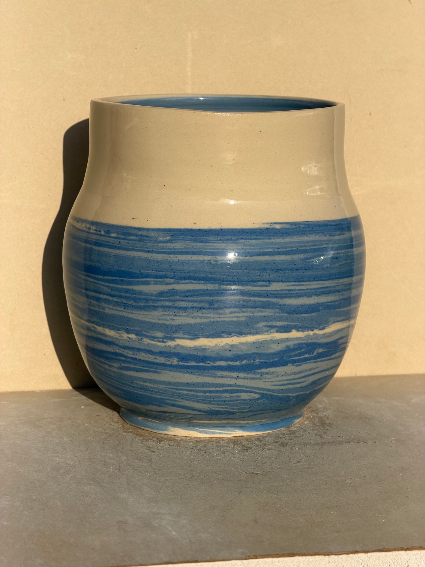 Slab Gradient Blue Vase No. 2