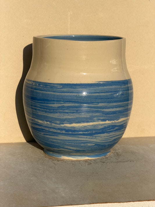 Slab Gradient Blue Vase No. 2