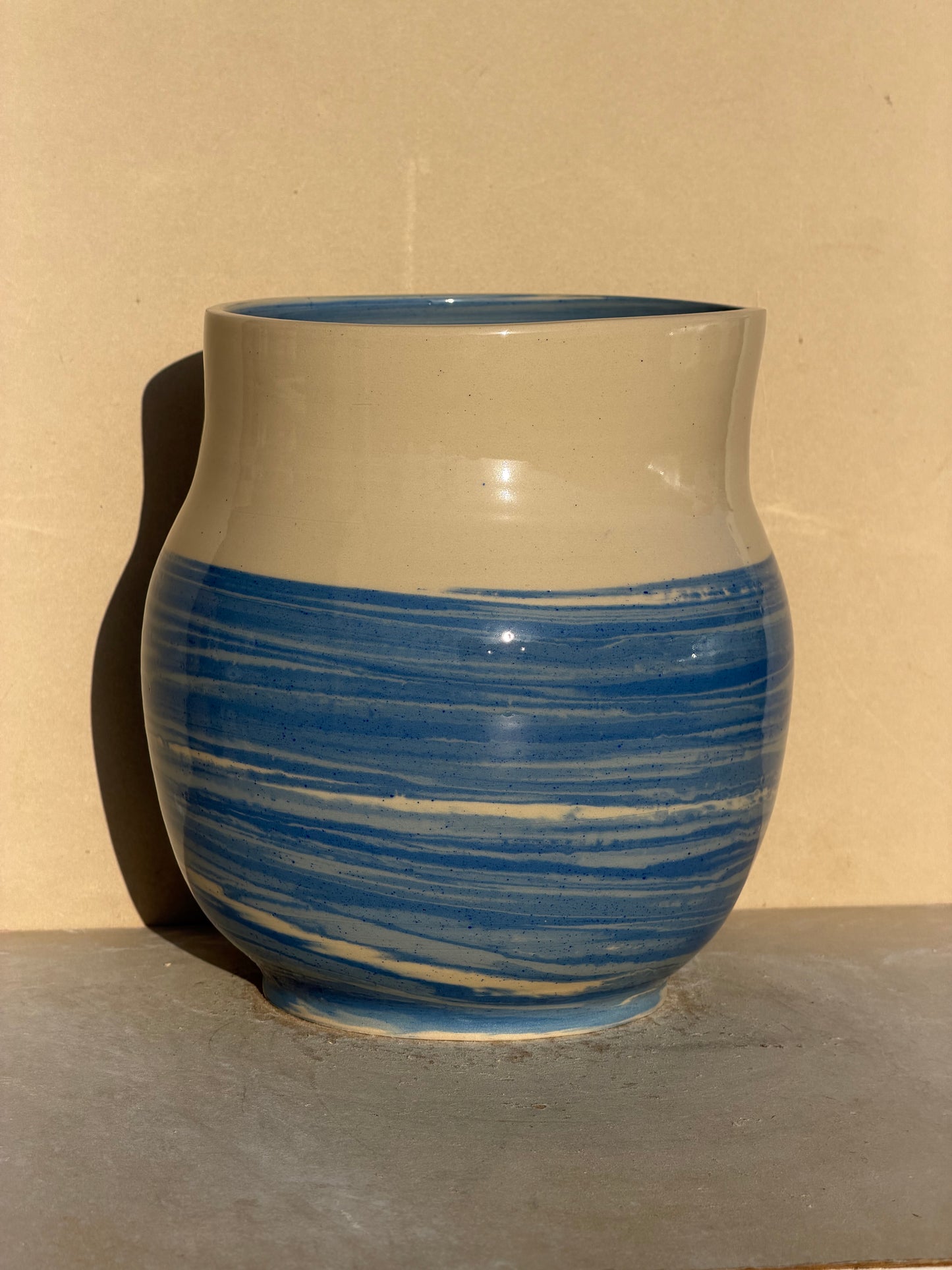 Slab Gradient Blue Vase No. 2