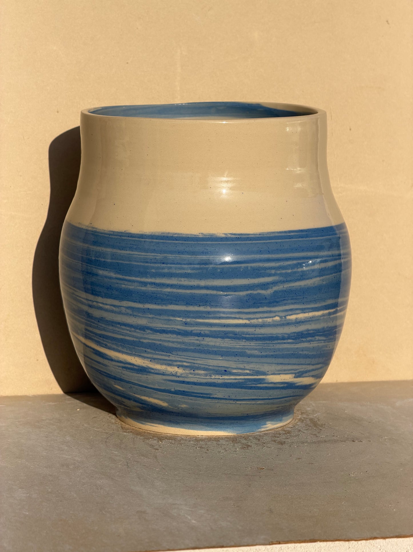 Slab Gradient Blue Vase No. 2