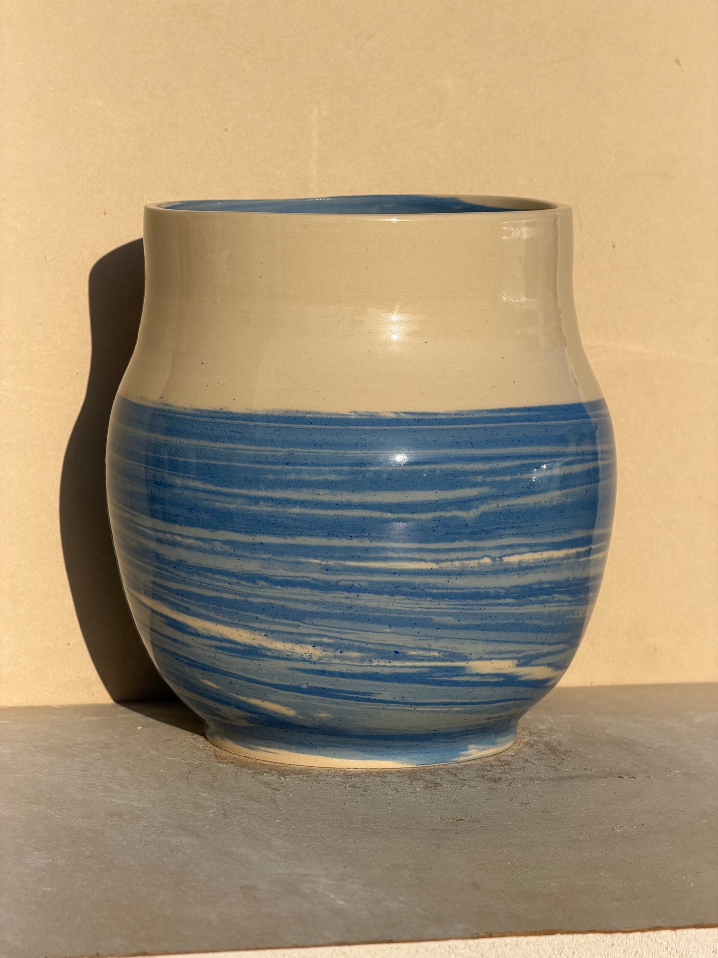 Slab Gradient Blue Vase No. 2