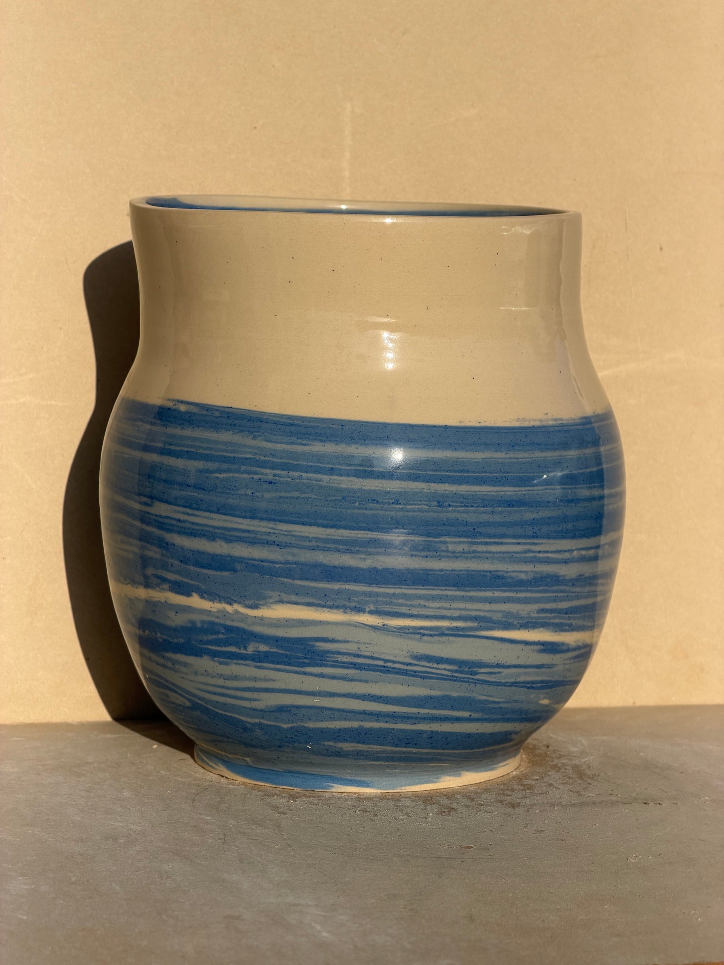 Slab Gradient Blue Vase No. 2