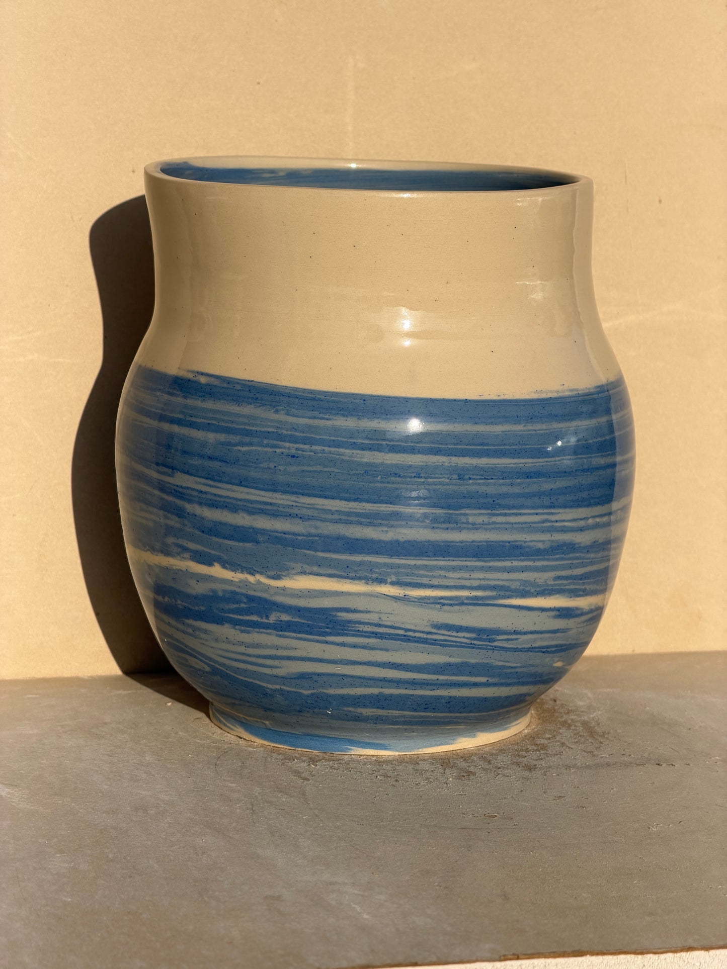 Slab Gradient Blue Vase No. 2