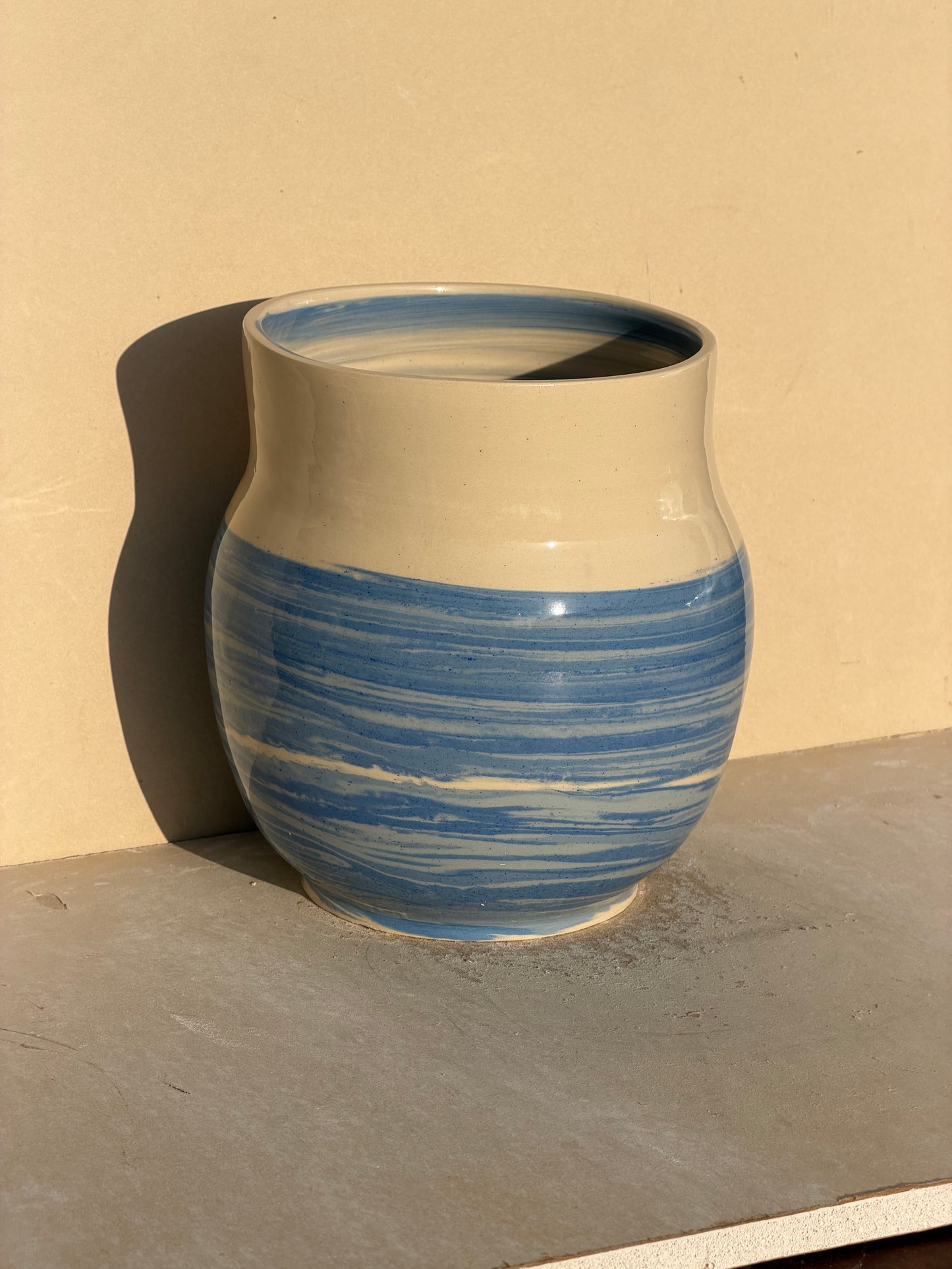 Slab Gradient Blue Vase No. 2