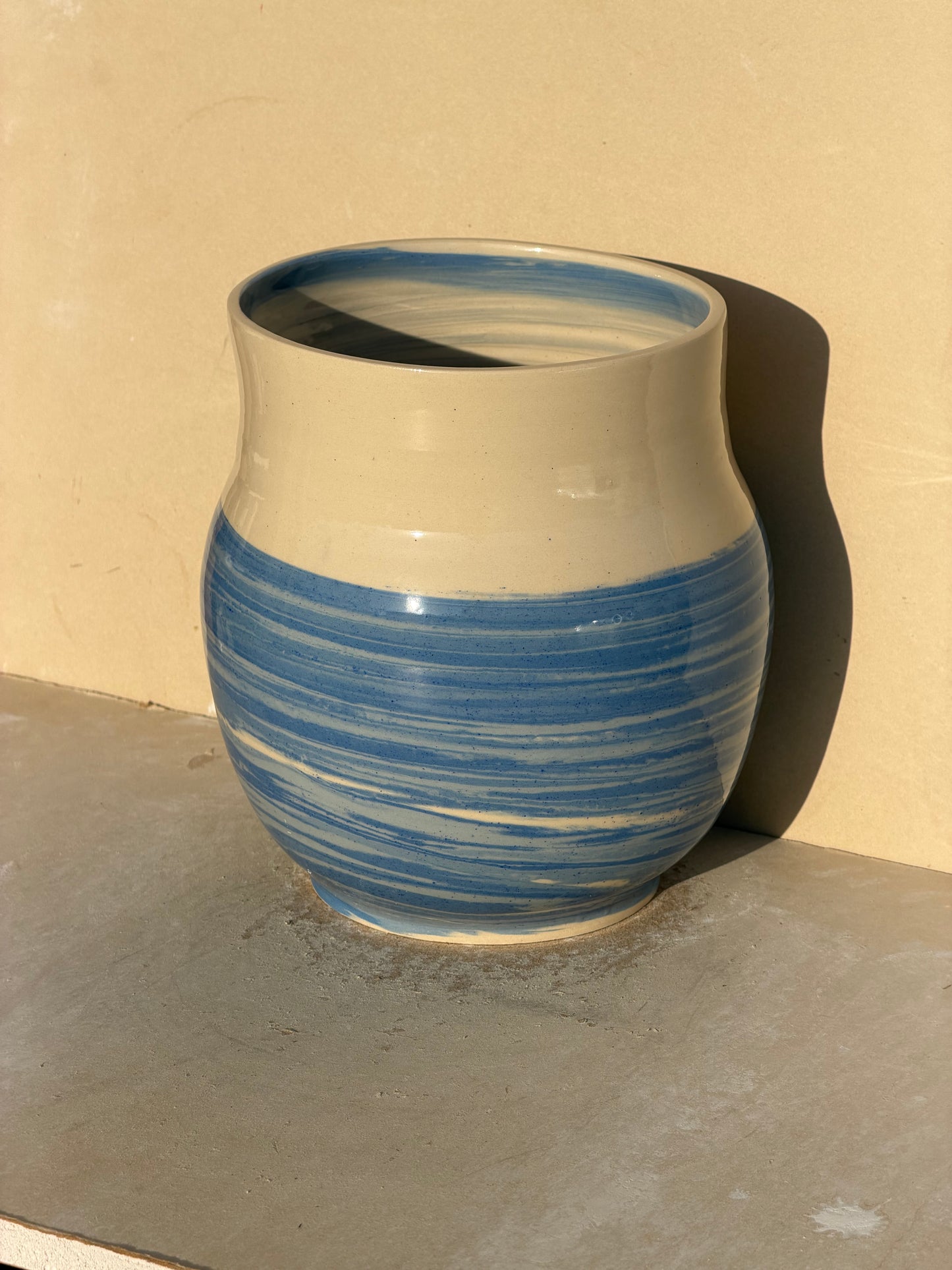 Slab Gradient Blue Vase No. 2