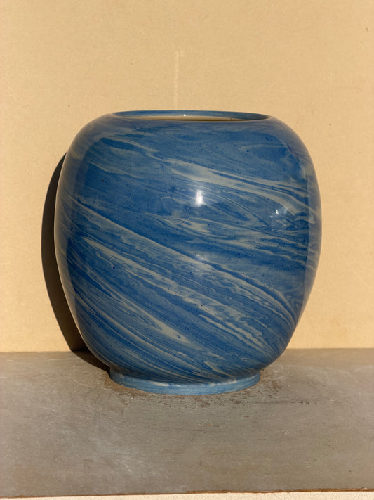 Marbled Gradient Blue Vase No. 2