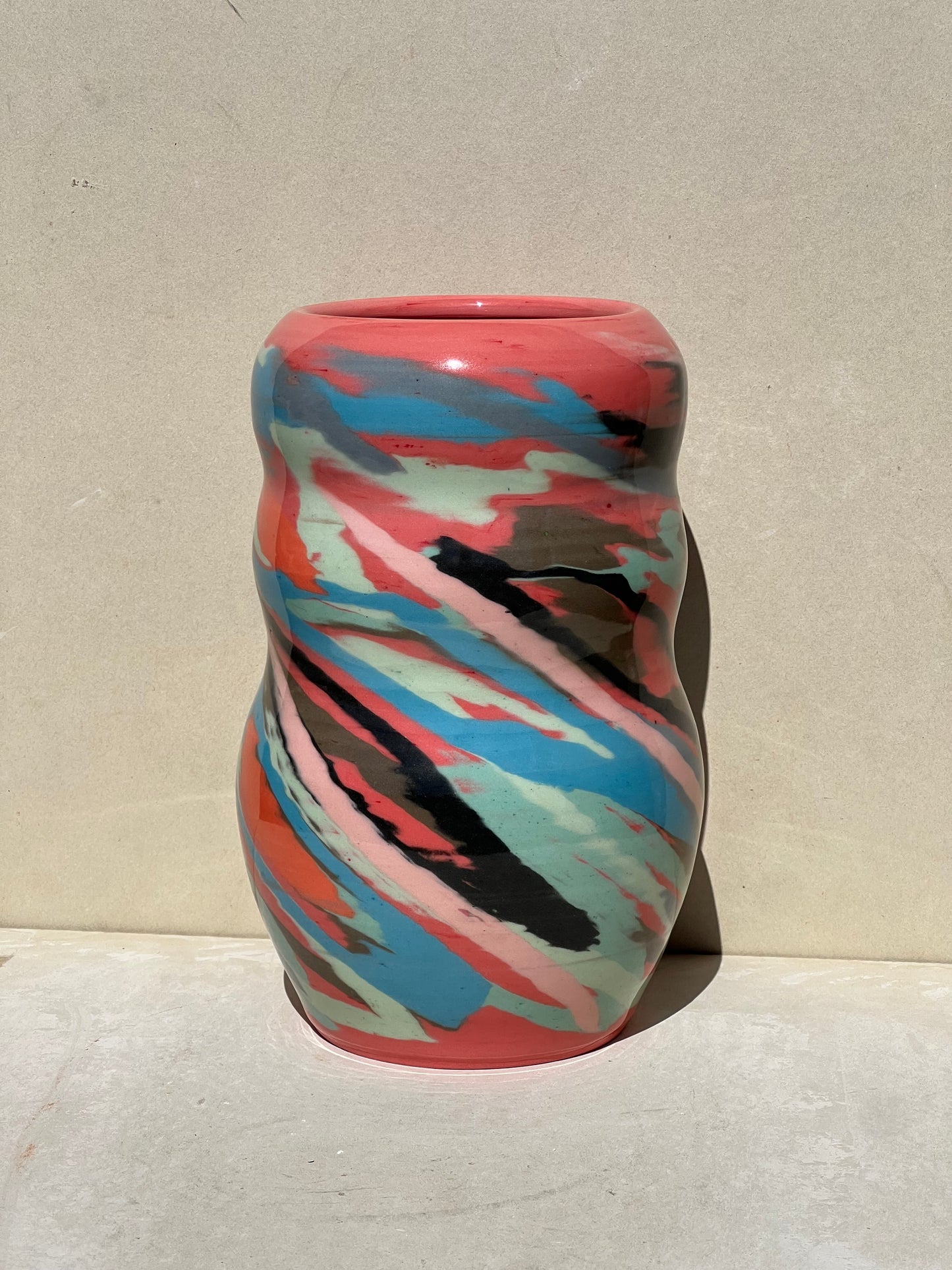 Vibrant Red Vase