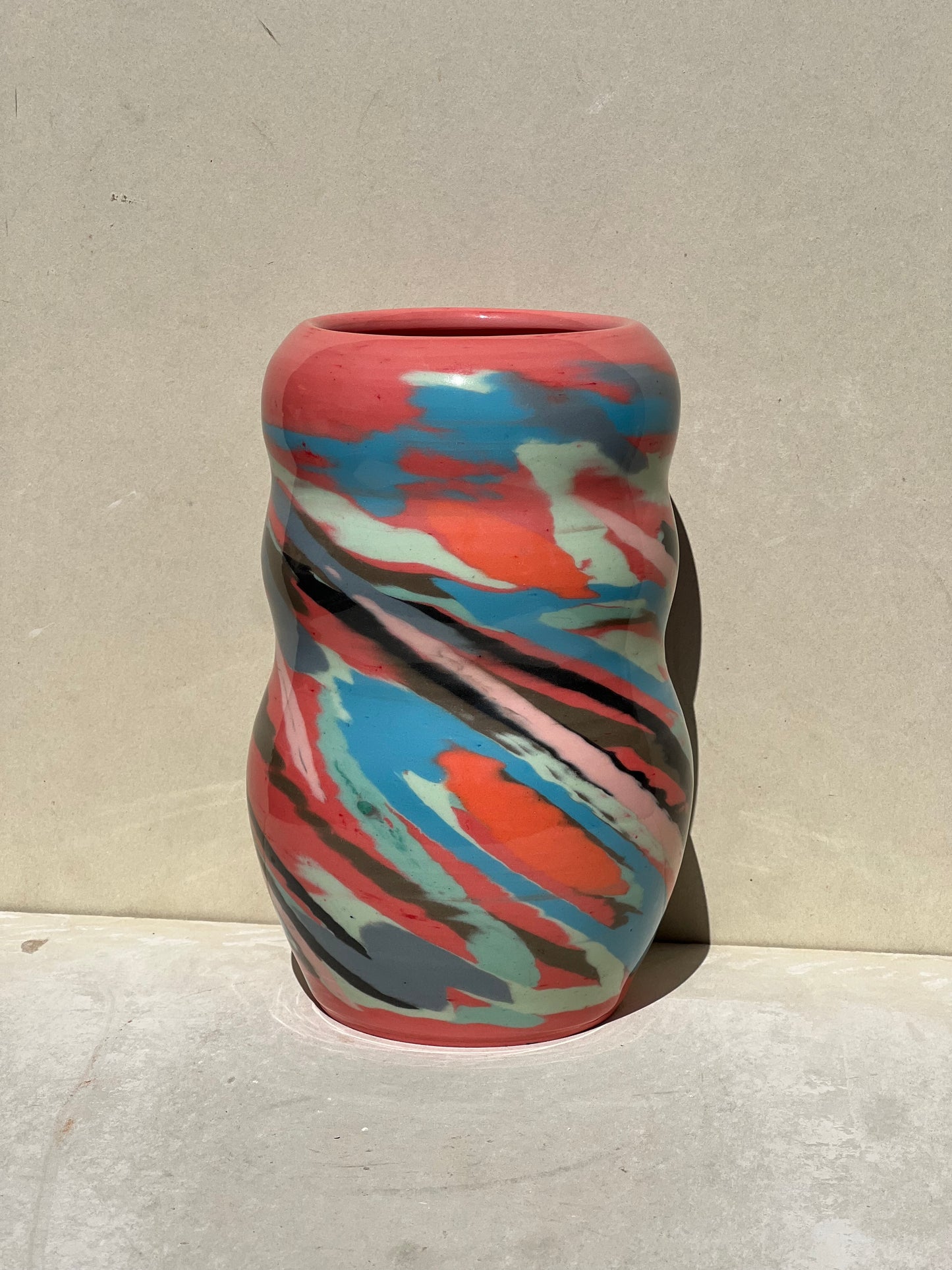 Vibrant Red Vase