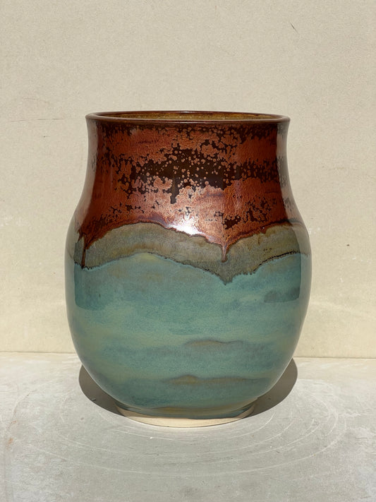 Turquoise Rust Vase
