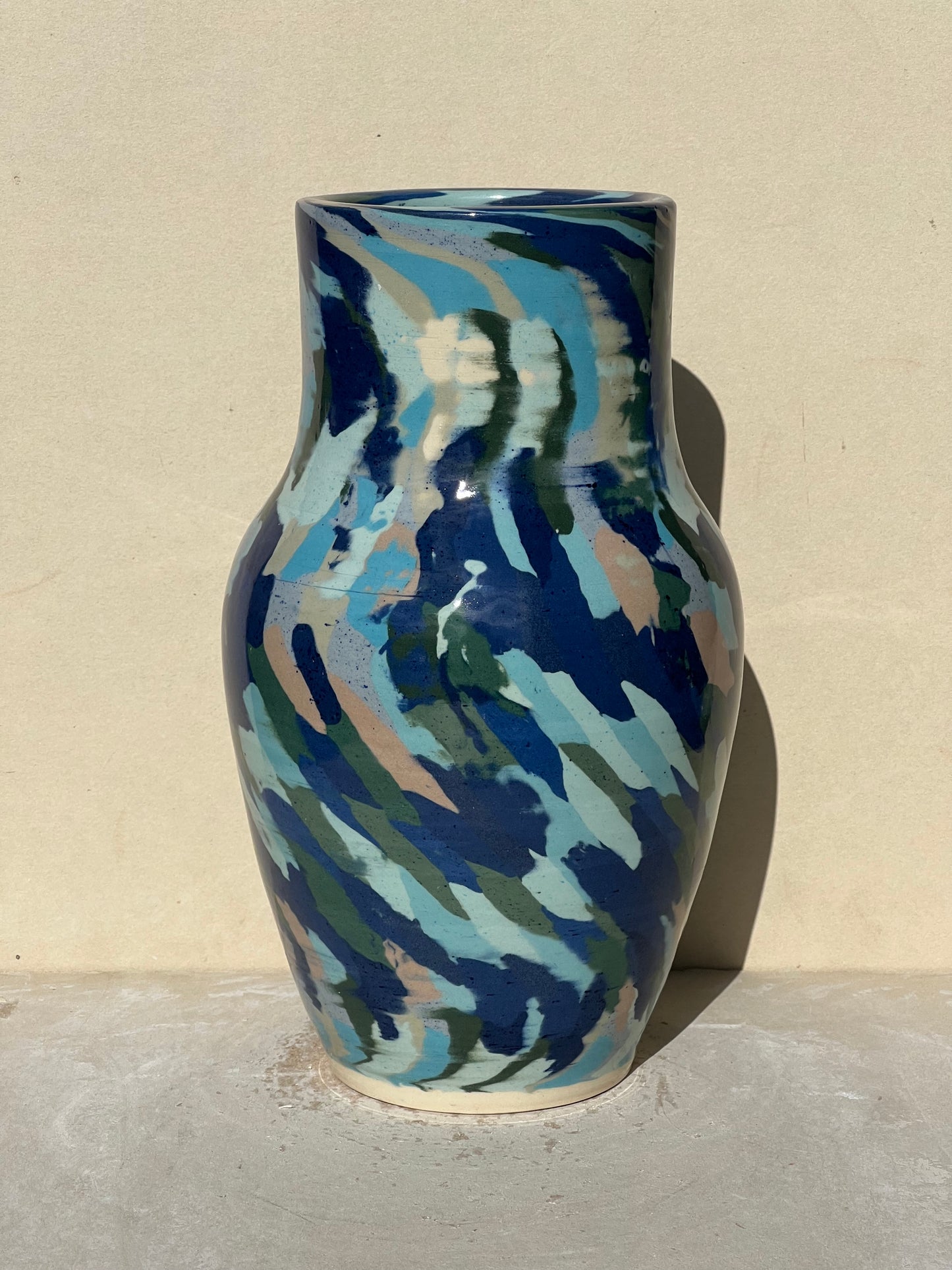 Blues Marbled Vase