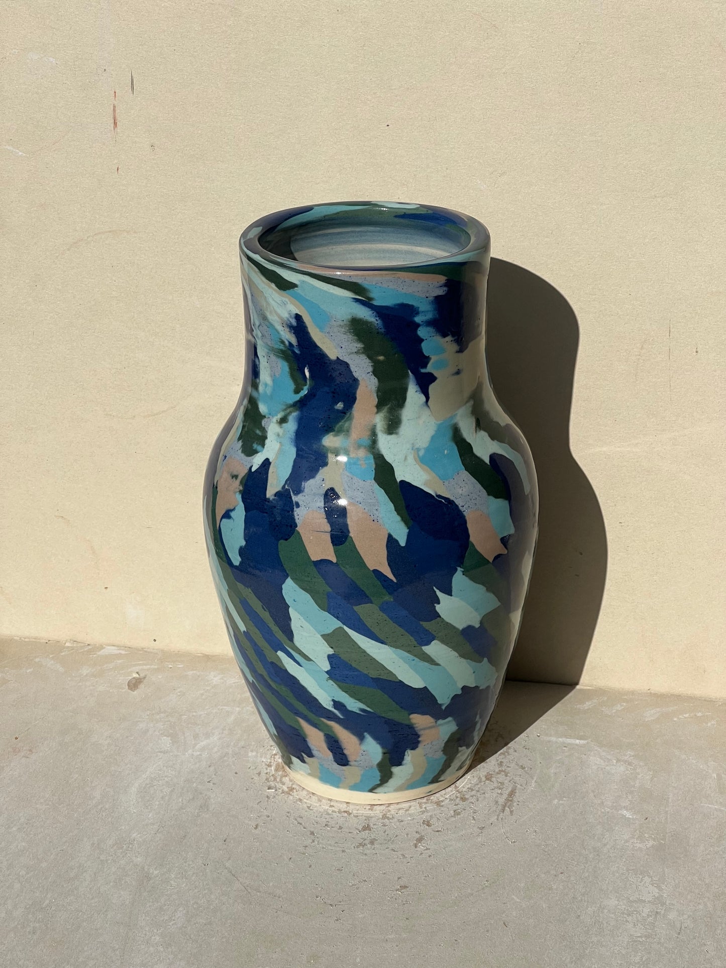 Blues Marbled Vase