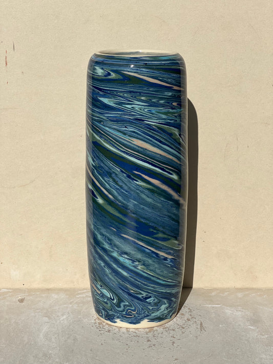 Blues Marbled Vase