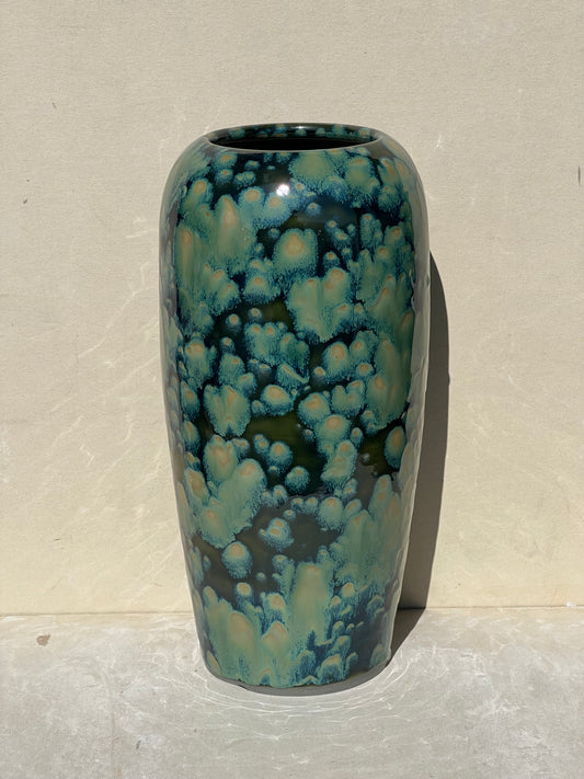 Green Speckled Vase