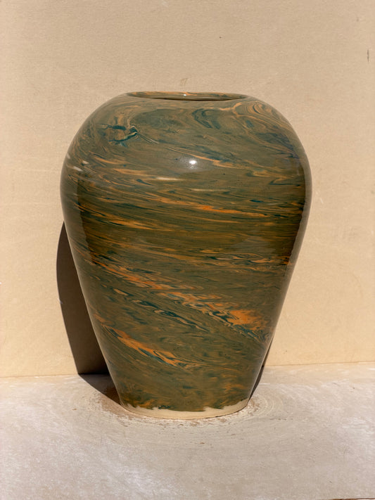 Marbled Green Vase