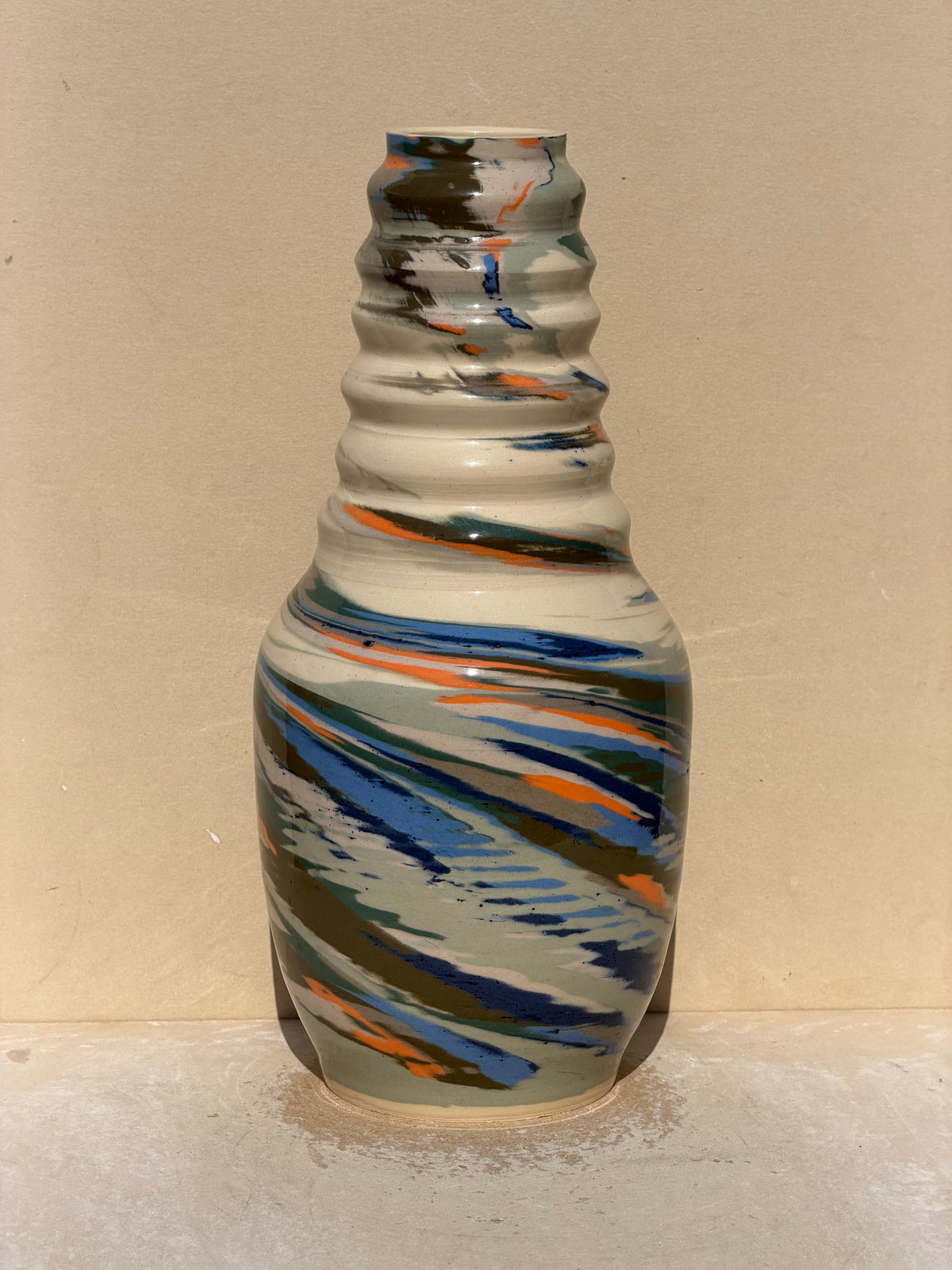 Worn Marbled Vase