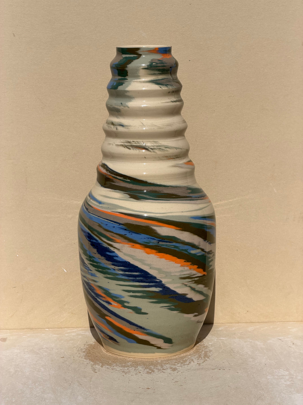 Worn Marbled Vase