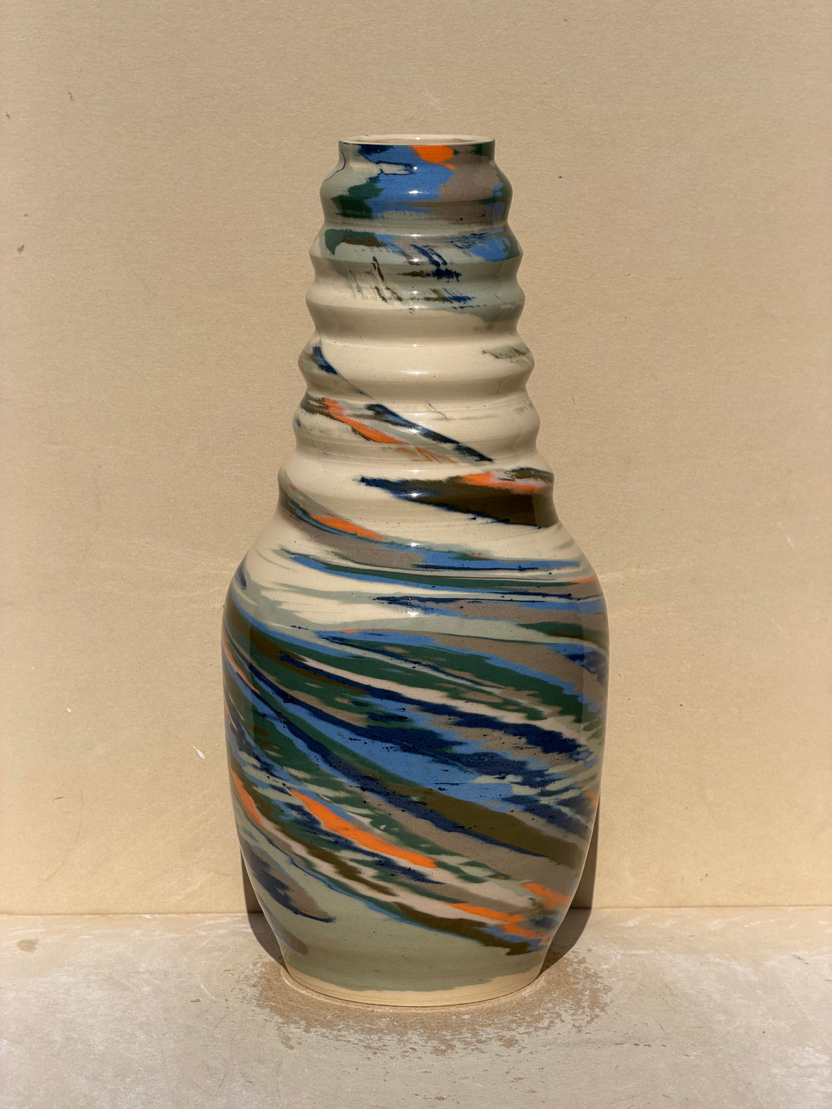 Worn Marbled Vase
