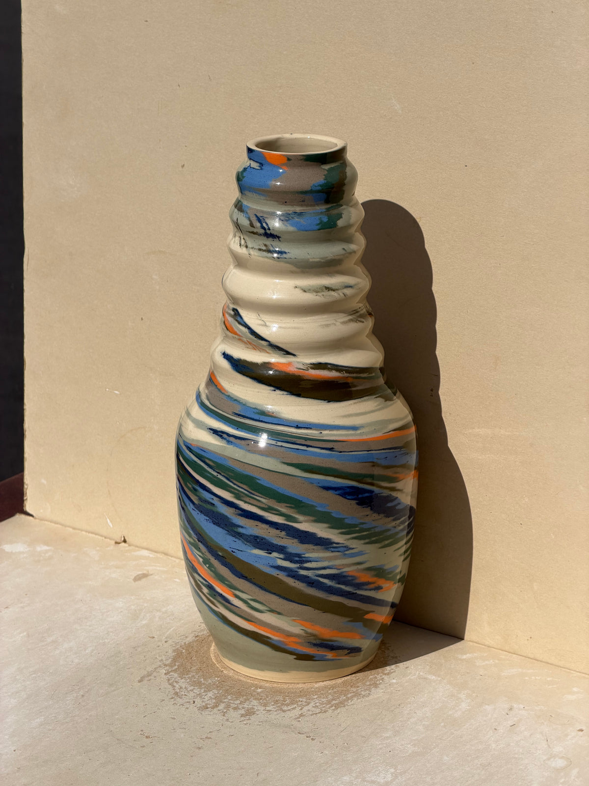 Worn Marbled Vase
