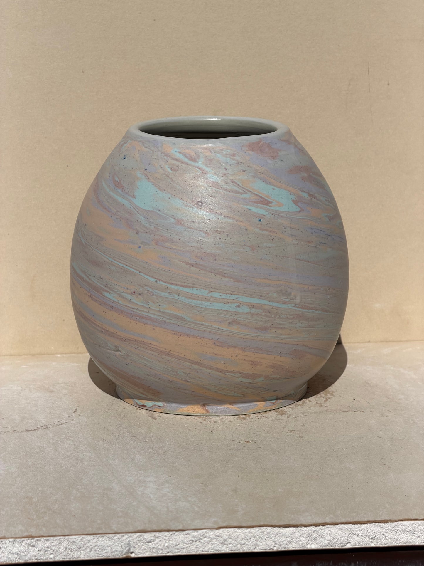 Matte Marbled Vase