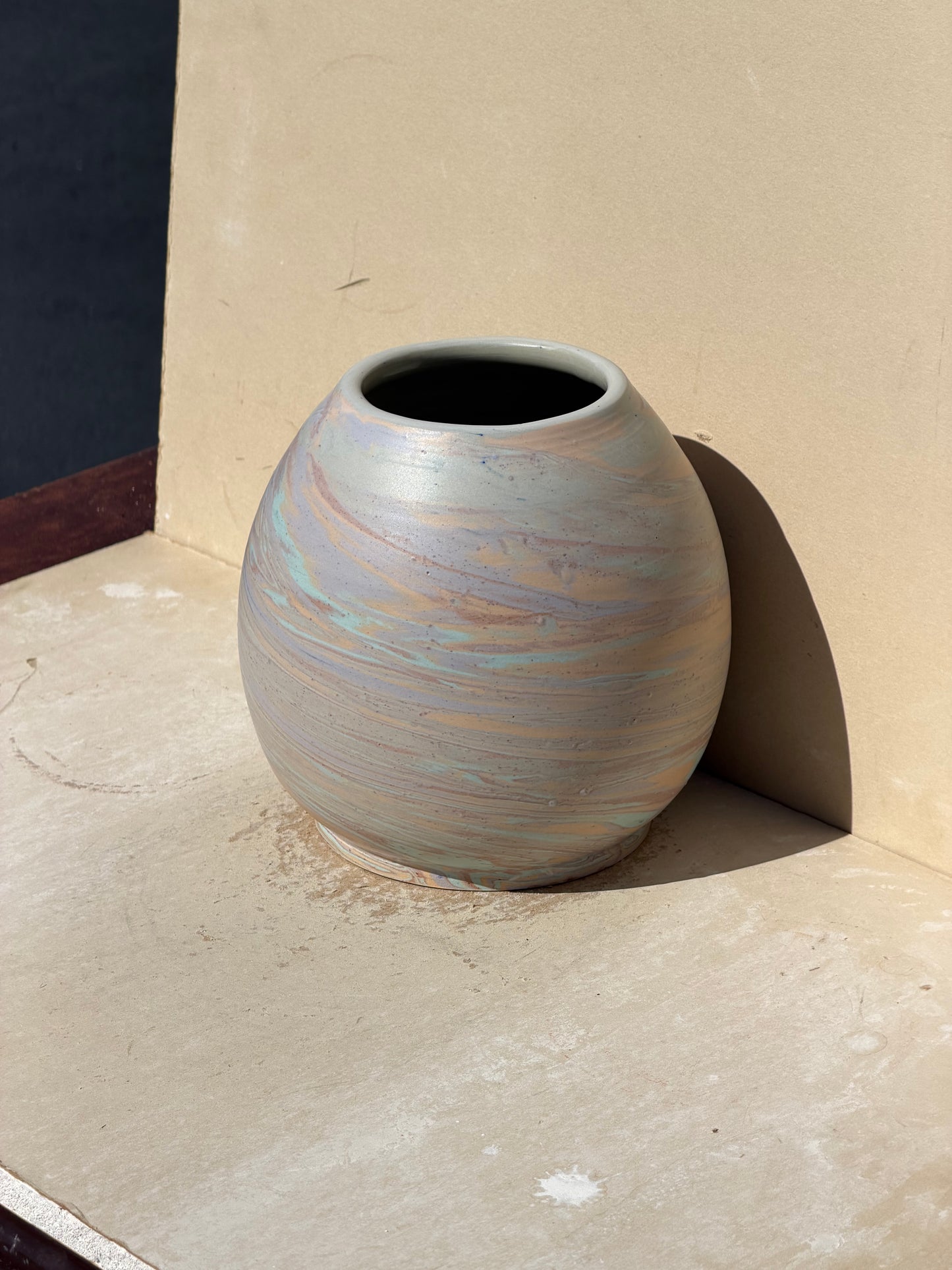 Matte Marbled Vase