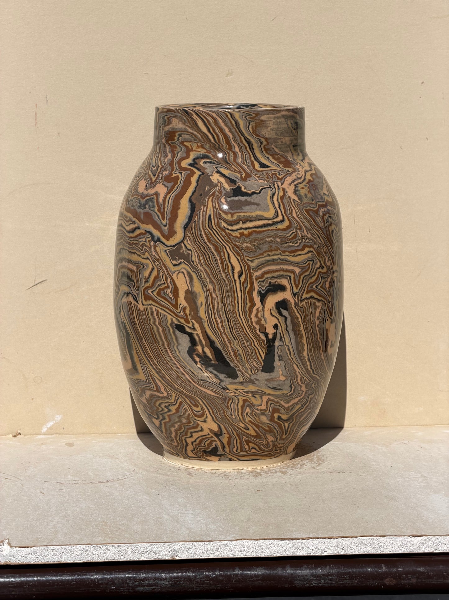 Neutral Nerikomi Vase