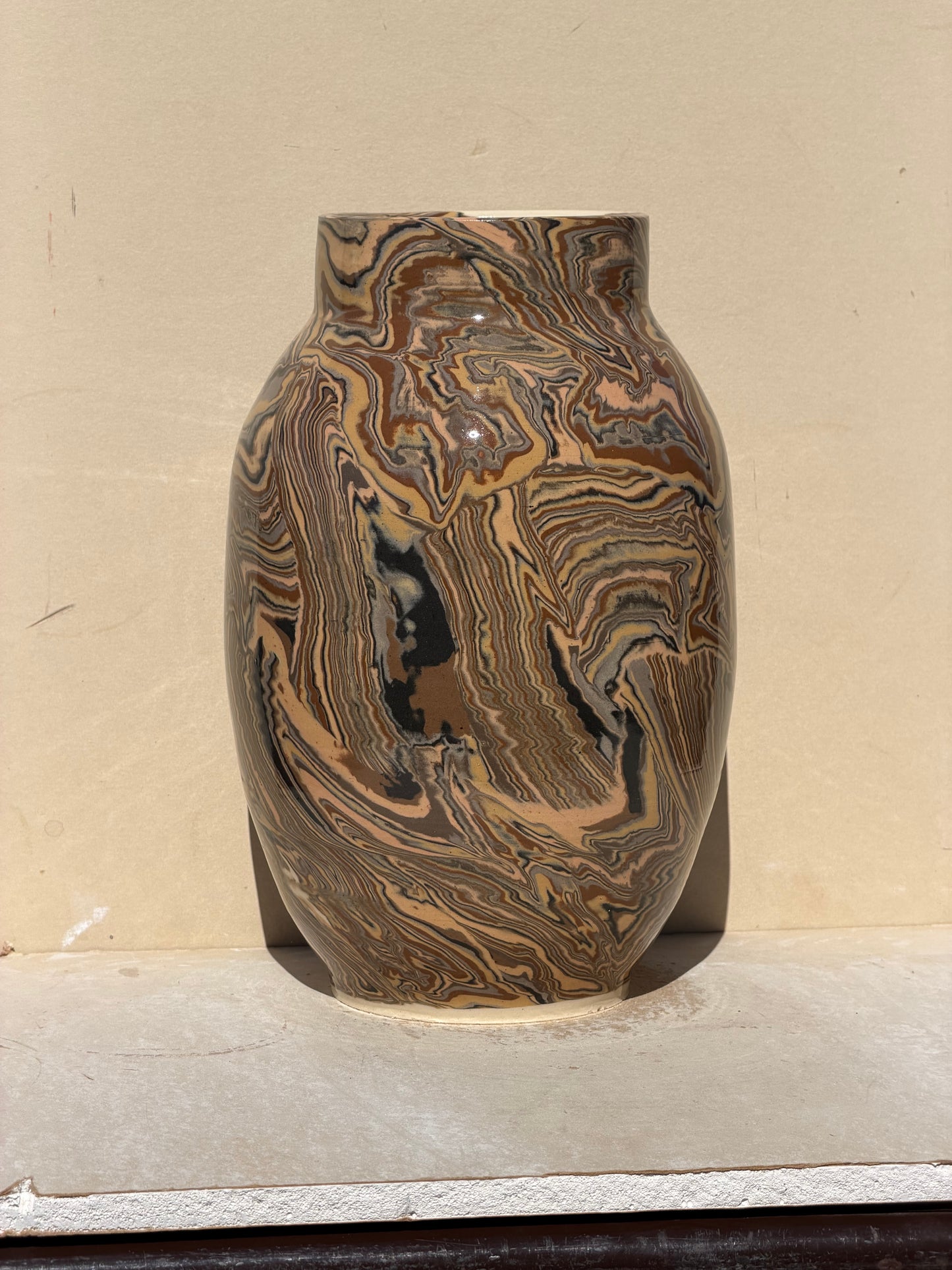 Neutral Nerikomi Vase