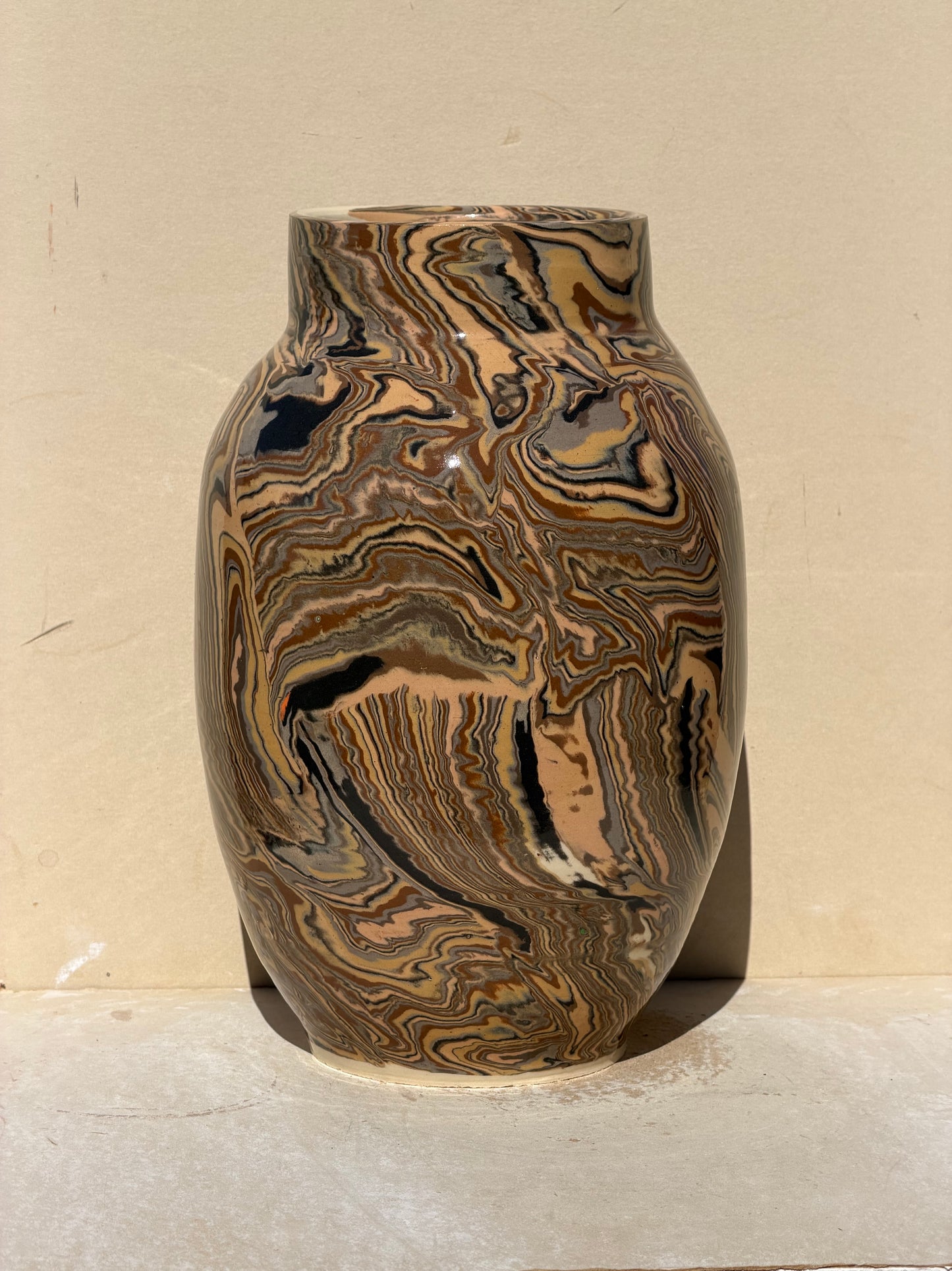 Neutral Nerikomi Vase