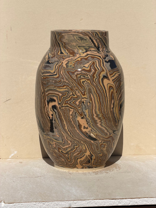 Neutral Nerikomi Vase