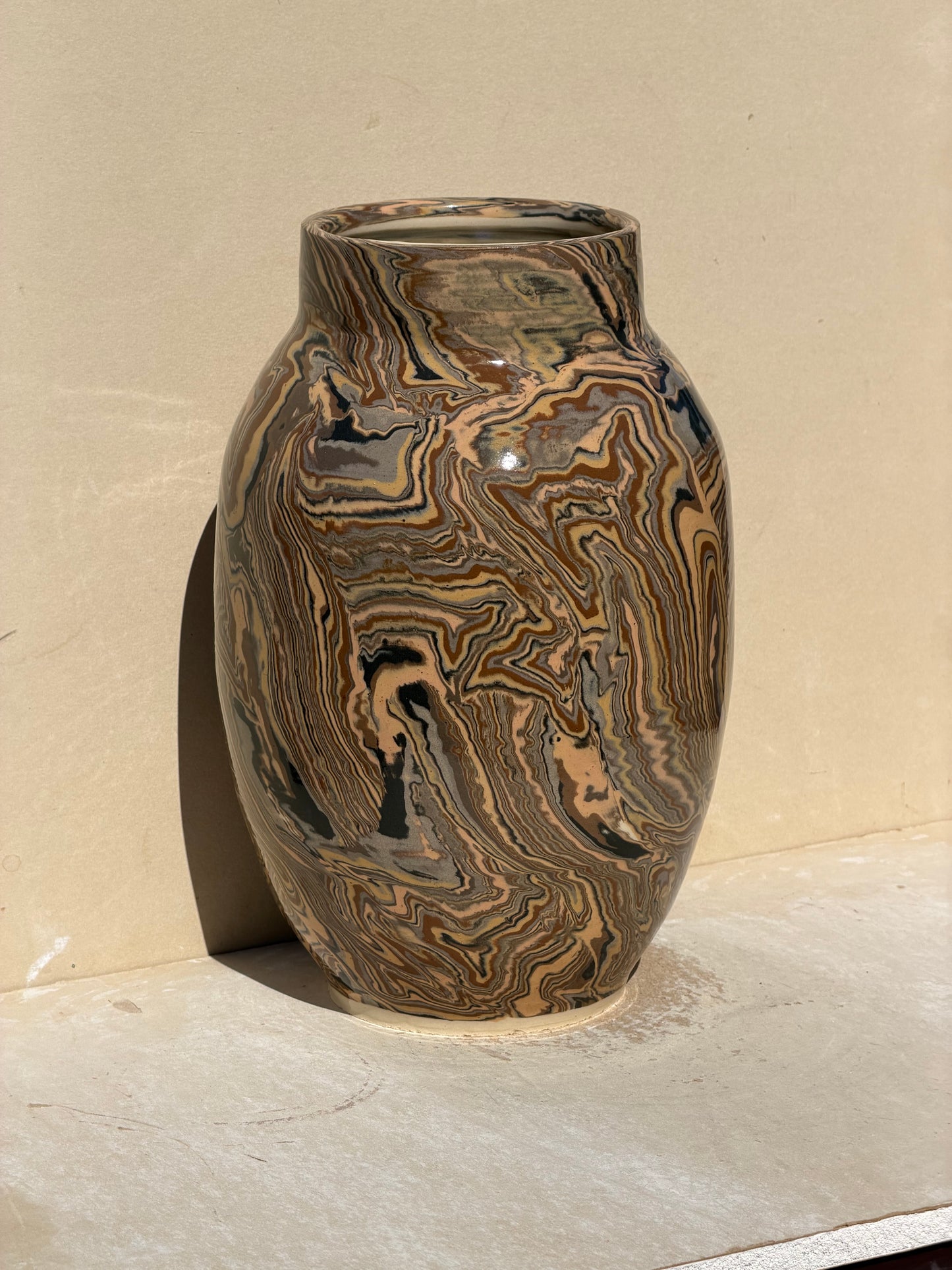 Neutral Nerikomi Vase
