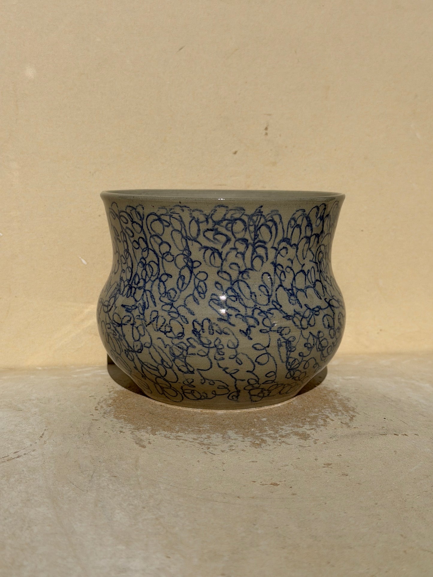 Blue Scribble Vase