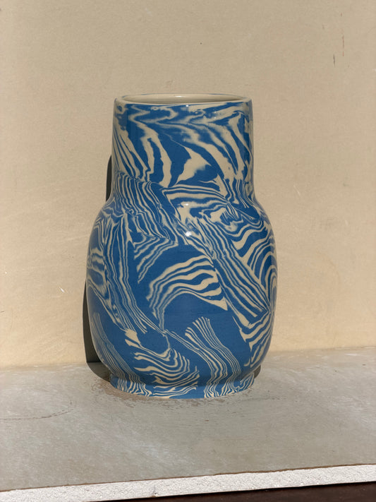 Blue Nerikomi Vase