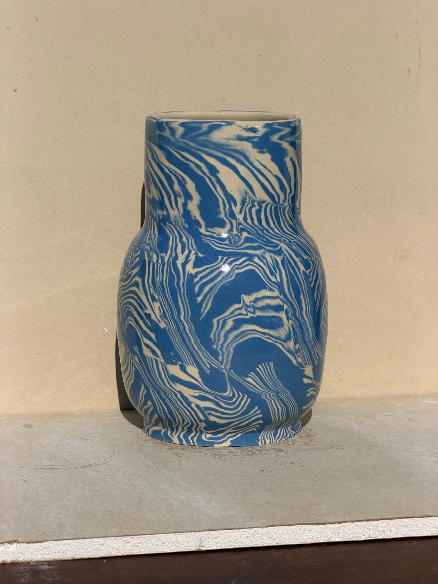 Blue Nerikomi Vase
