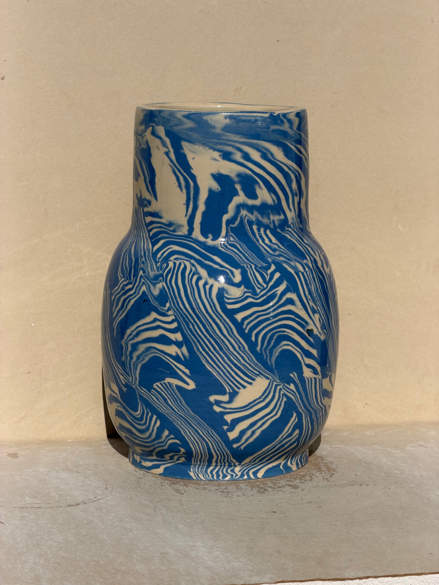 Blue Nerikomi Vase