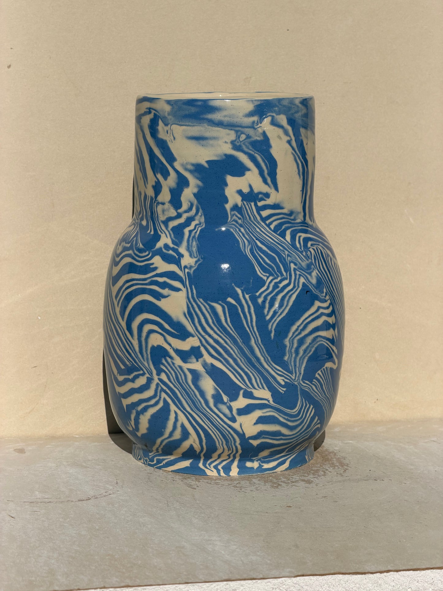 Blue Nerikomi Vase