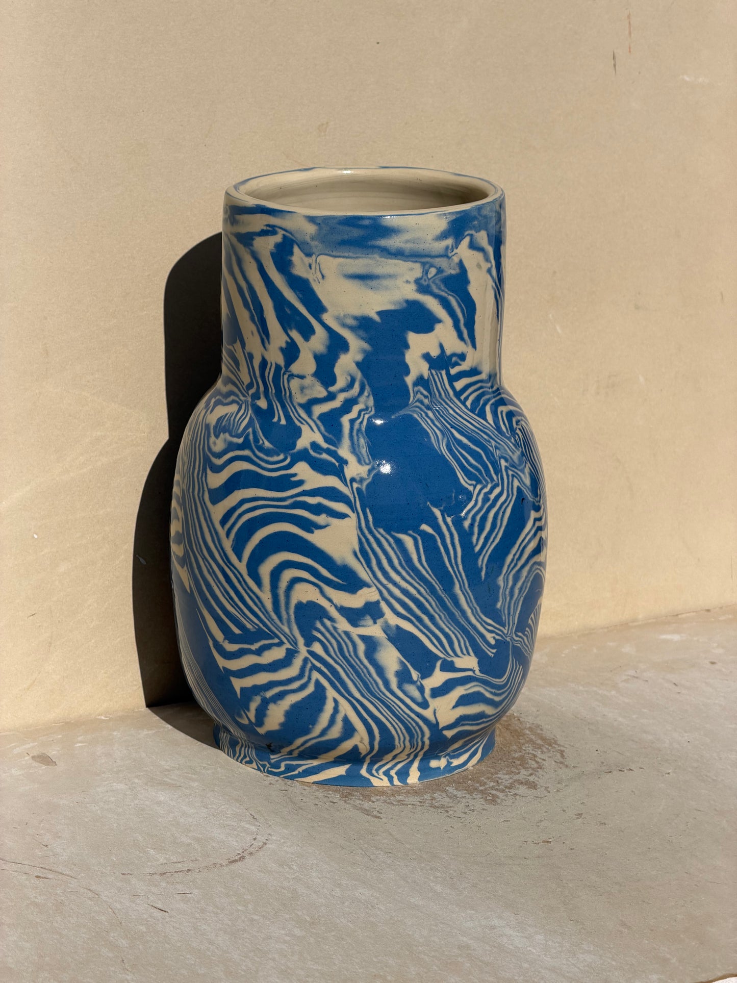 Blue Nerikomi Vase