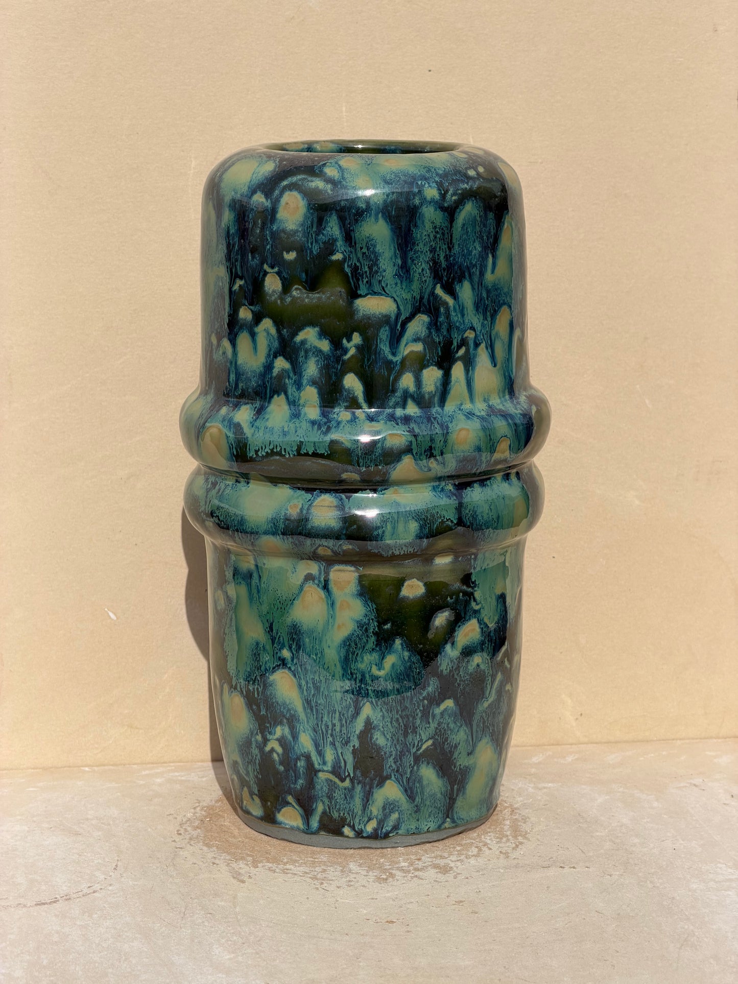 Green Speckled Vase (Reduced)