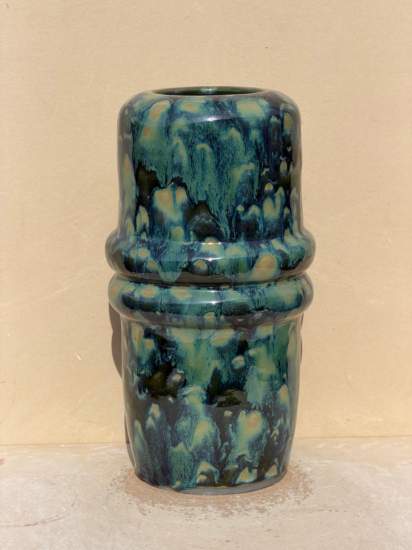 Green Speckled Vase (Reduced)