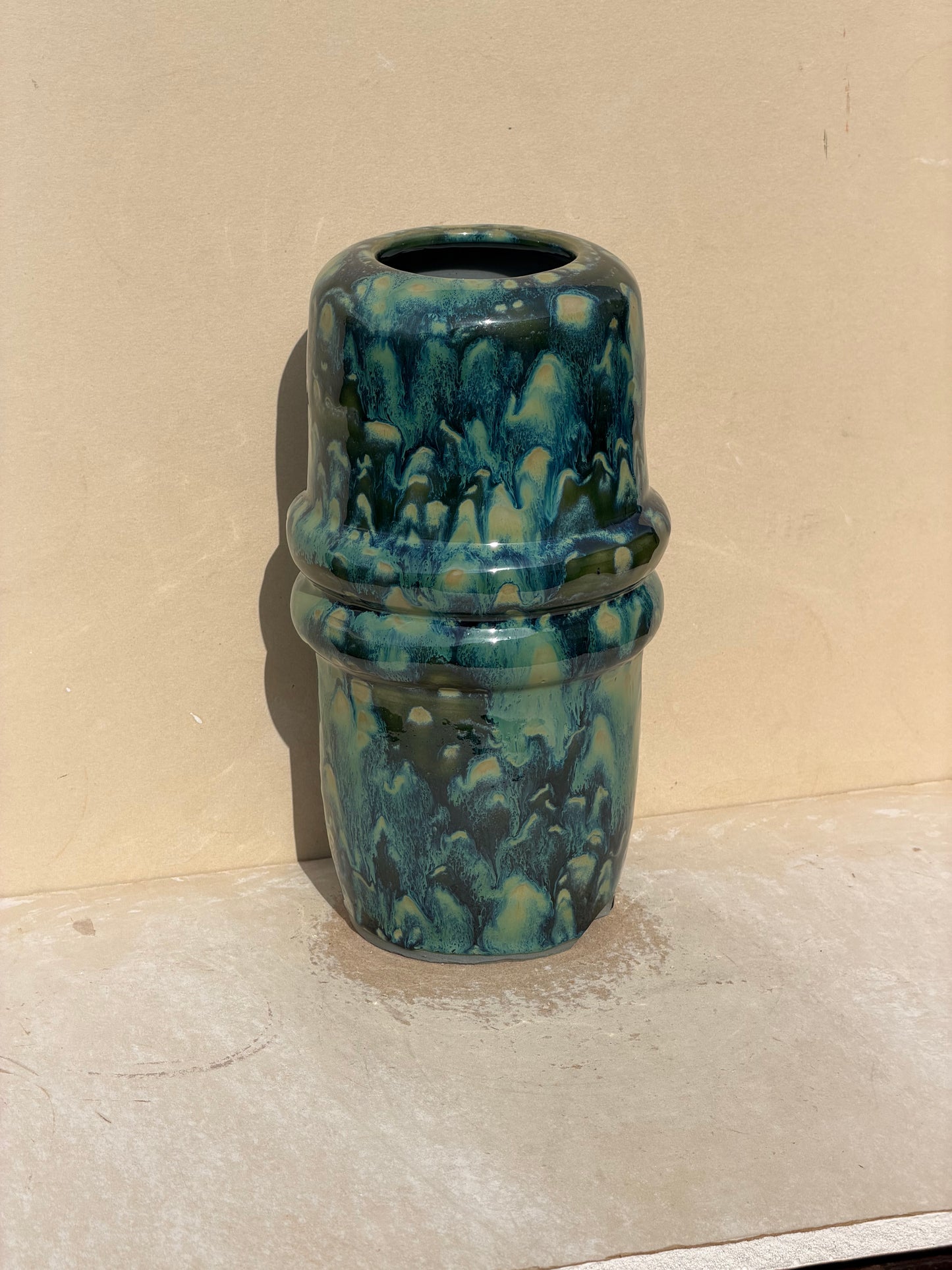 Green Speckled Vase (Reduced)