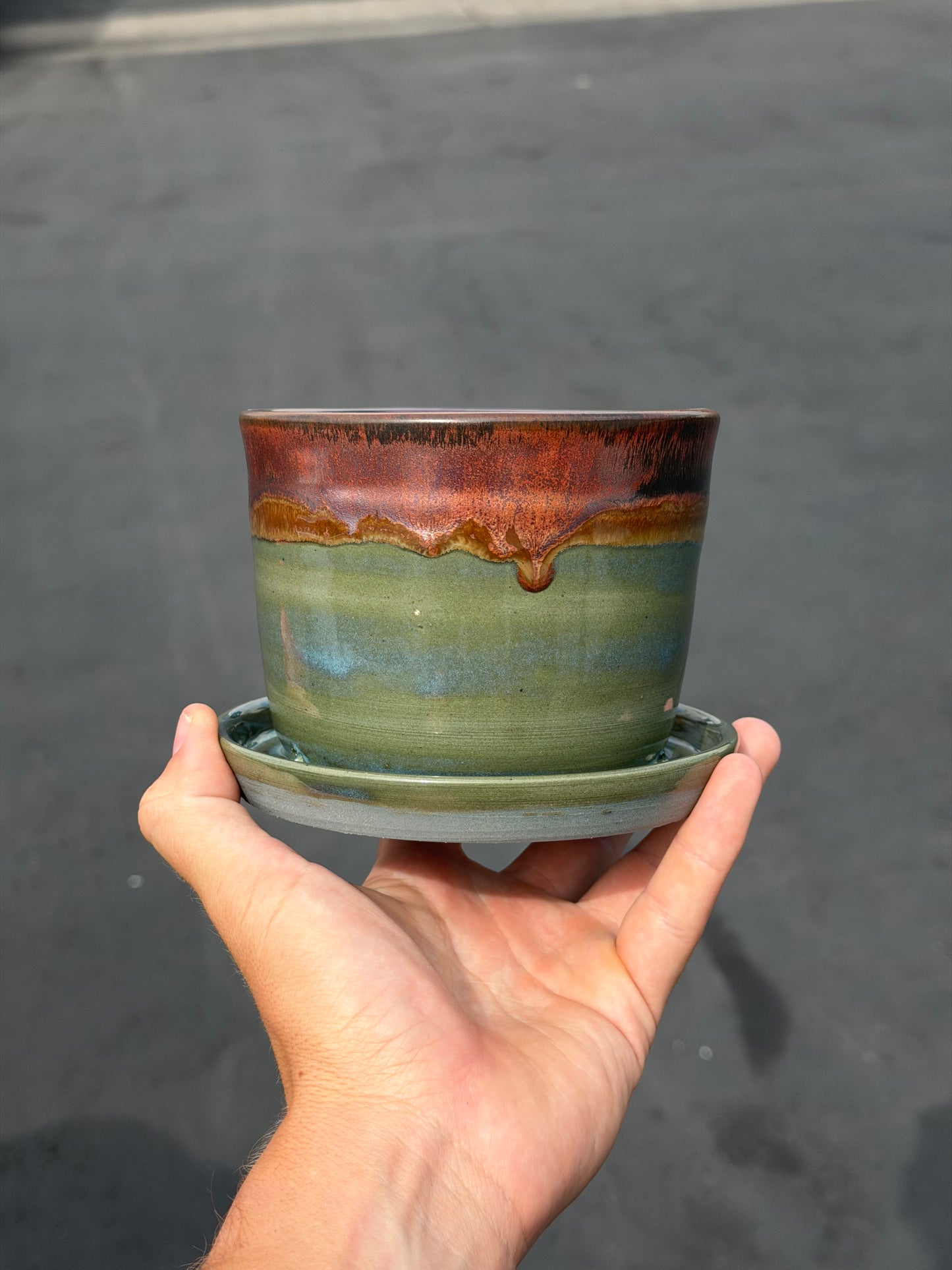 Rusted Iron Planter