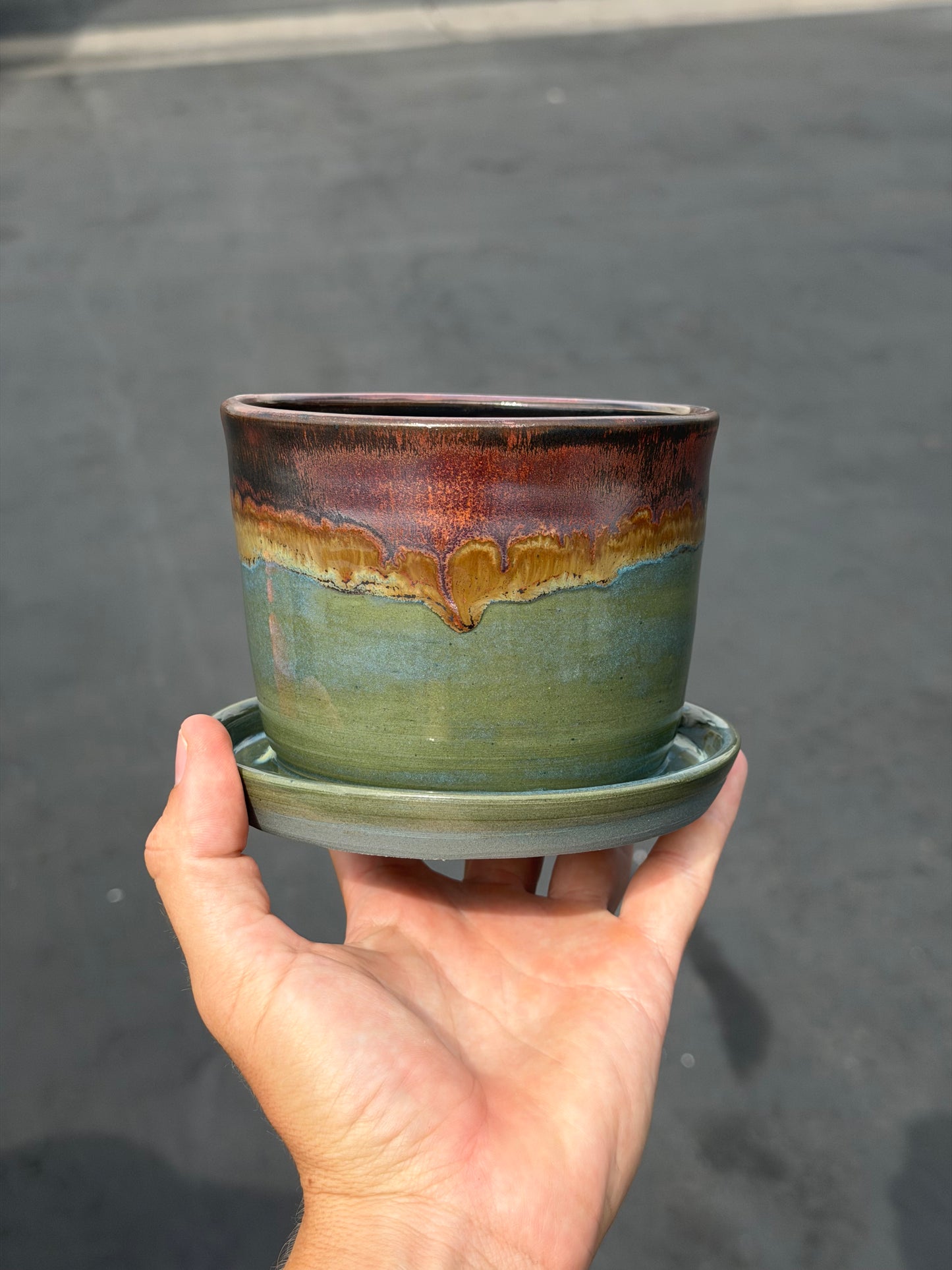 Rusted Iron Planter