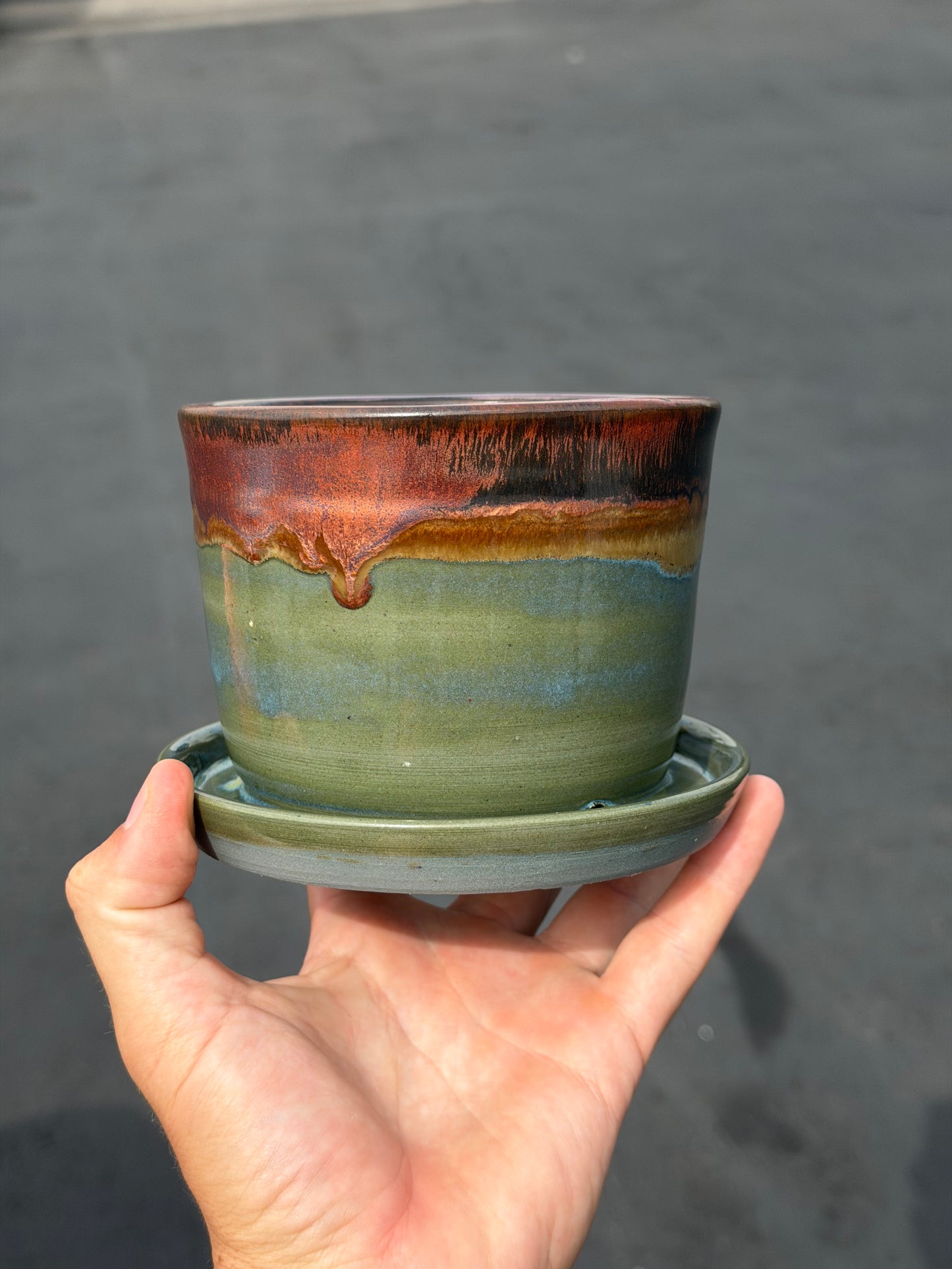 Rusted Iron Planter