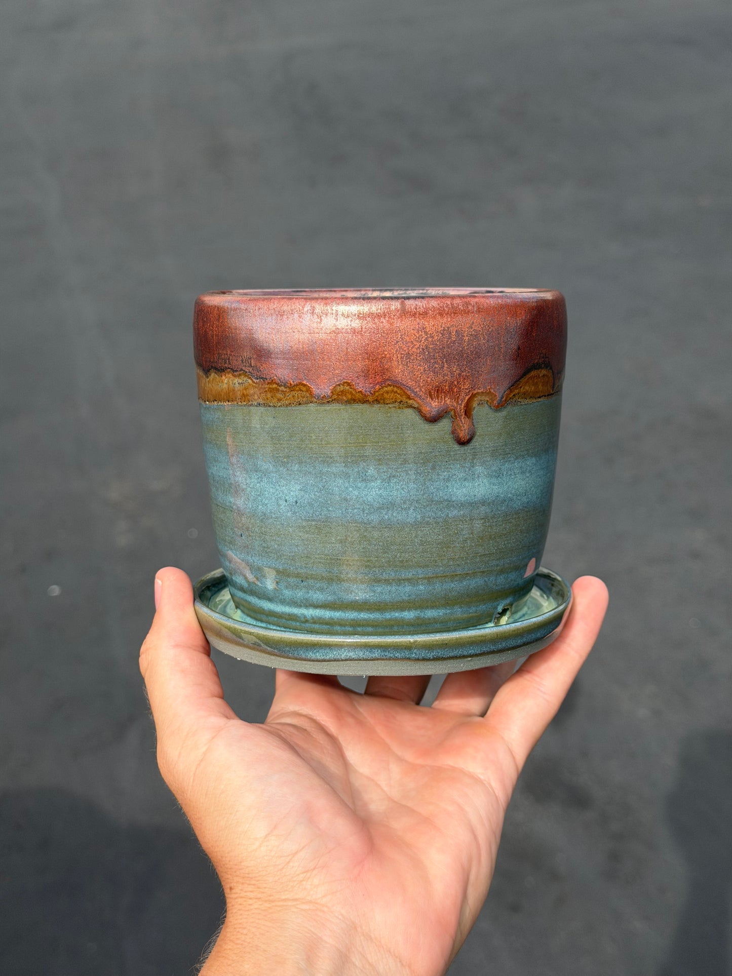 Rusted Iron Planter