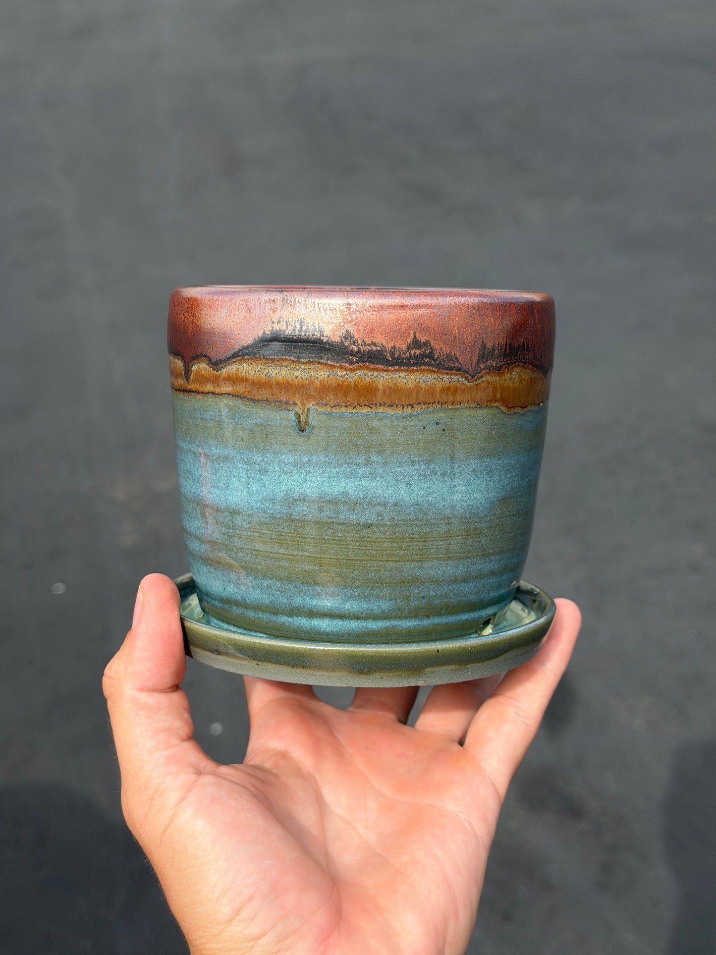Rusted Iron Planter