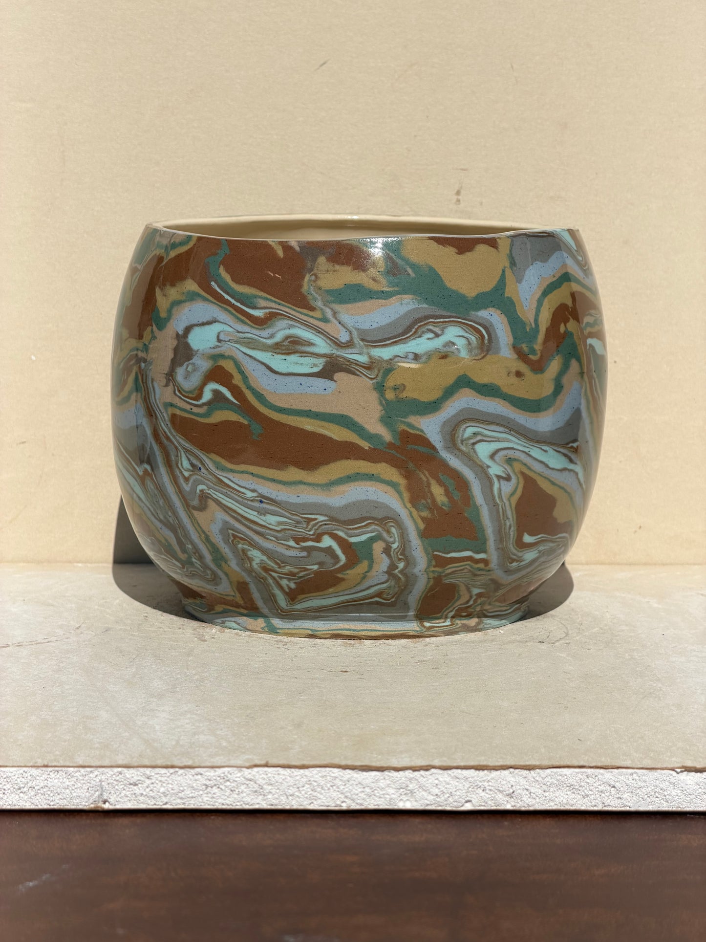 Coastal Marbled Vase