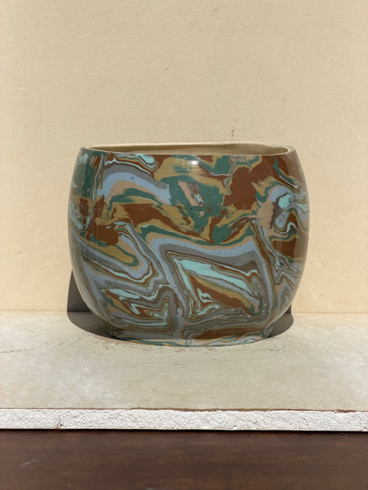 Coastal Marbled Vase