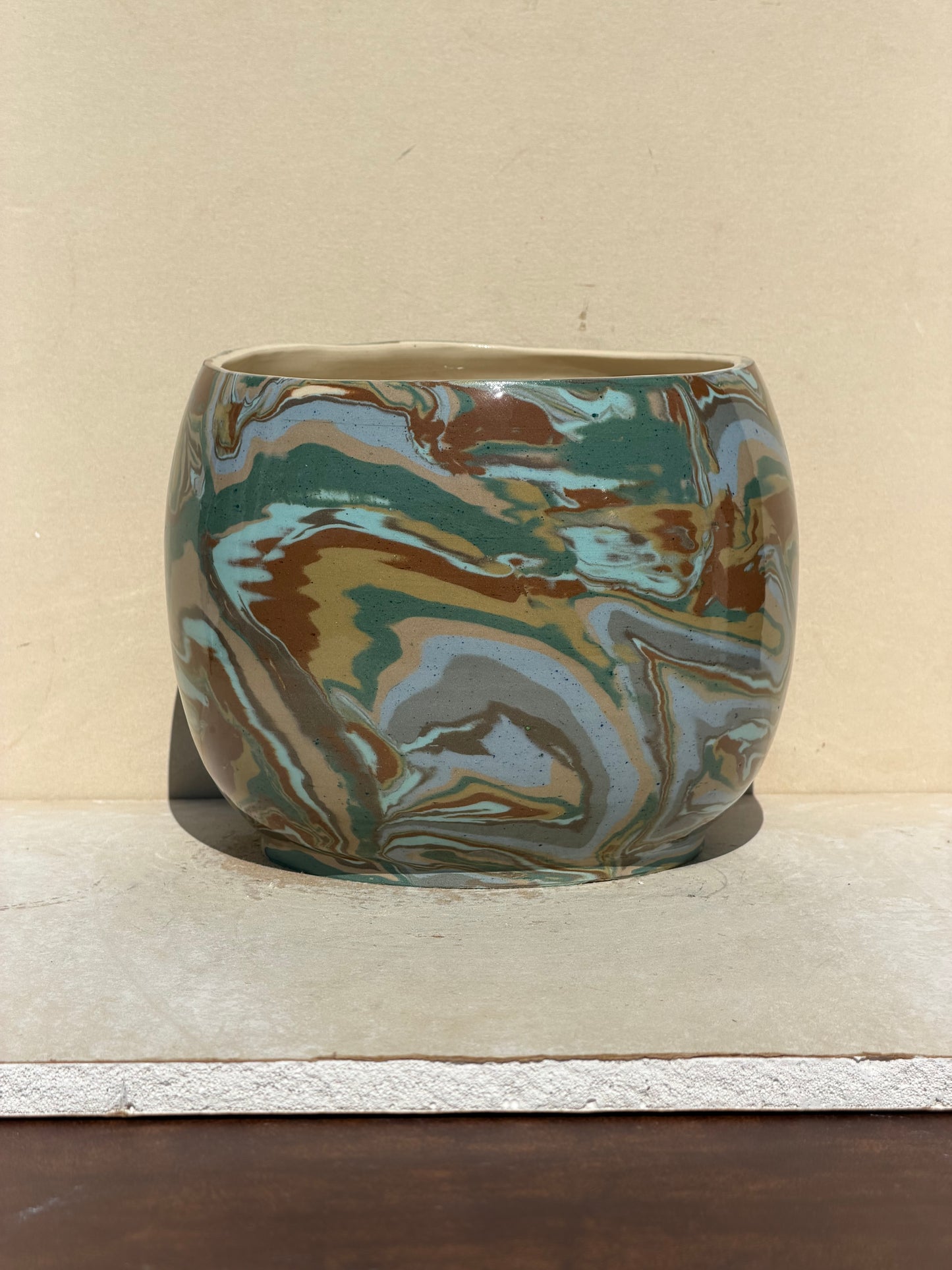 Coastal Marbled Vase