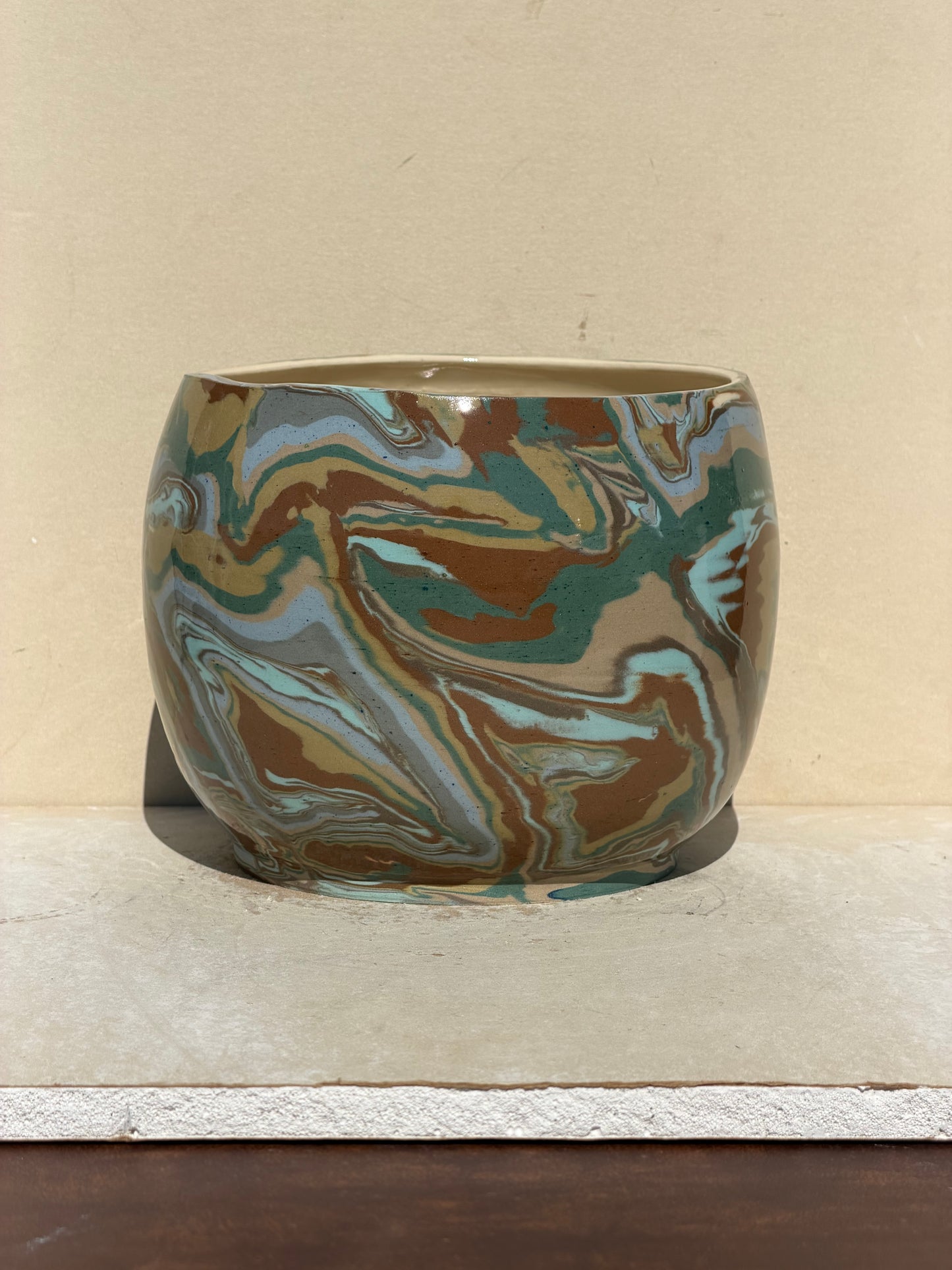 Coastal Marbled Vase